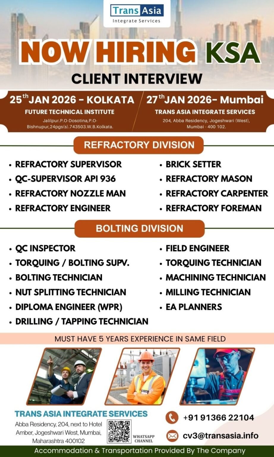 Saudi Arabia Jobs 2026 | Urgent Bulk Hiring for Leading Oil & Gas ...