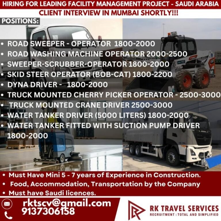 Saudi Arabia Facility Management Jobs 2026 – Apply Now