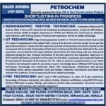 Hiring For PETROCHEM in Saudi Arabia Hiring For PETROCHEM in Saudi Arabia
