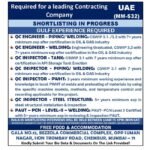 Recruitment For Leading Contracting Company in UAE Recruitment For Leading Contracting Company in UAE