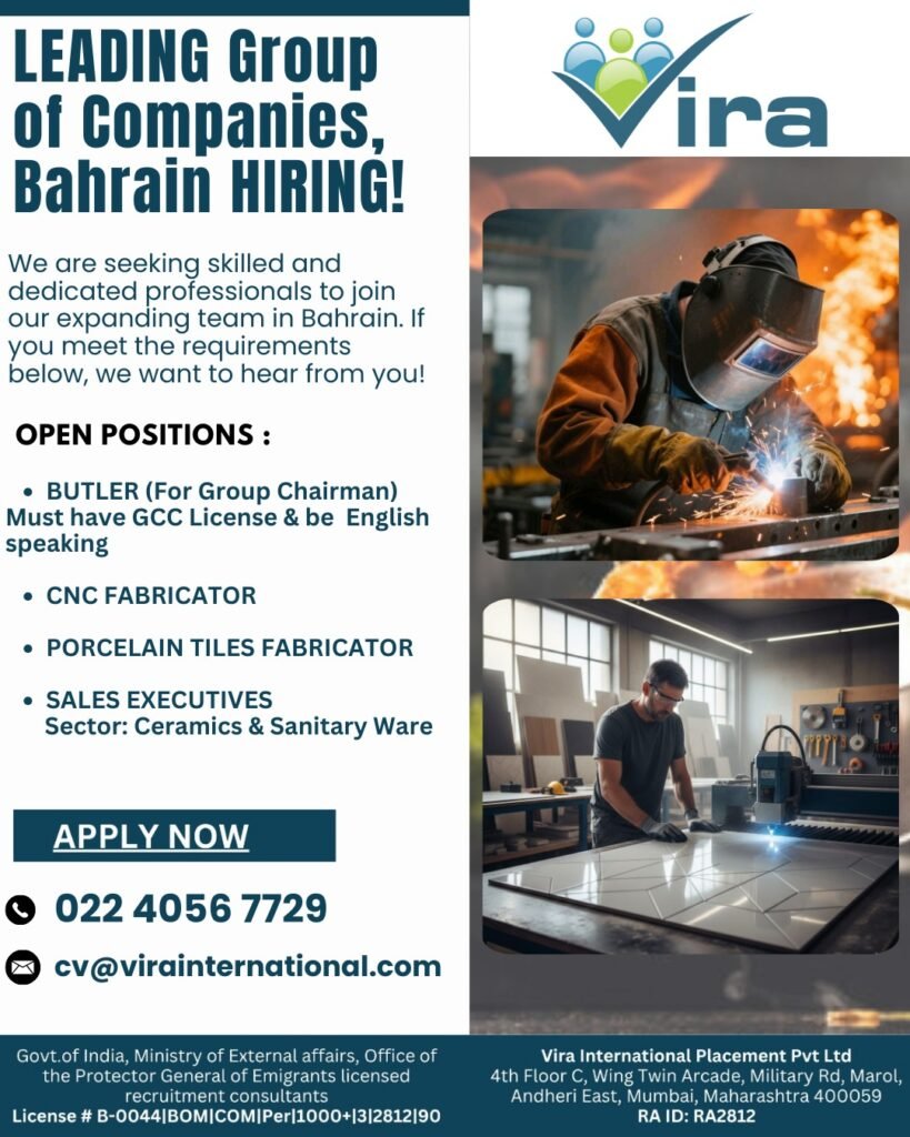 Bahrain Jobs 2026 – Leading Group of Companies Hiring