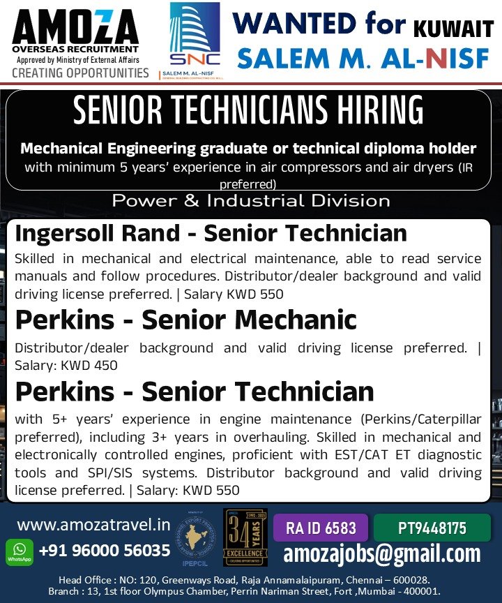 Hiring for Salem M. Al-Nisf in Kuwait - Apply Now