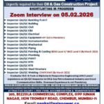Urgent Hiring in Saudi Arabia – QA/QC Inspectors | Zoom Interview on 05 February 2026