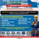 Dubai Metro Project job vacancy with walk-in shortlisting and final client interview in Mumbai February 2026