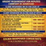 Abu Dhabi Job Vacancies 2026 – Client Interview in Mumbai & Bihar Abu Dhabi Job Vacancies 2026 – Client Interview in Mumbai & Bihar