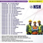 Hiring For Nsh Company | Oil & Gas Project – Saudi Arabia 