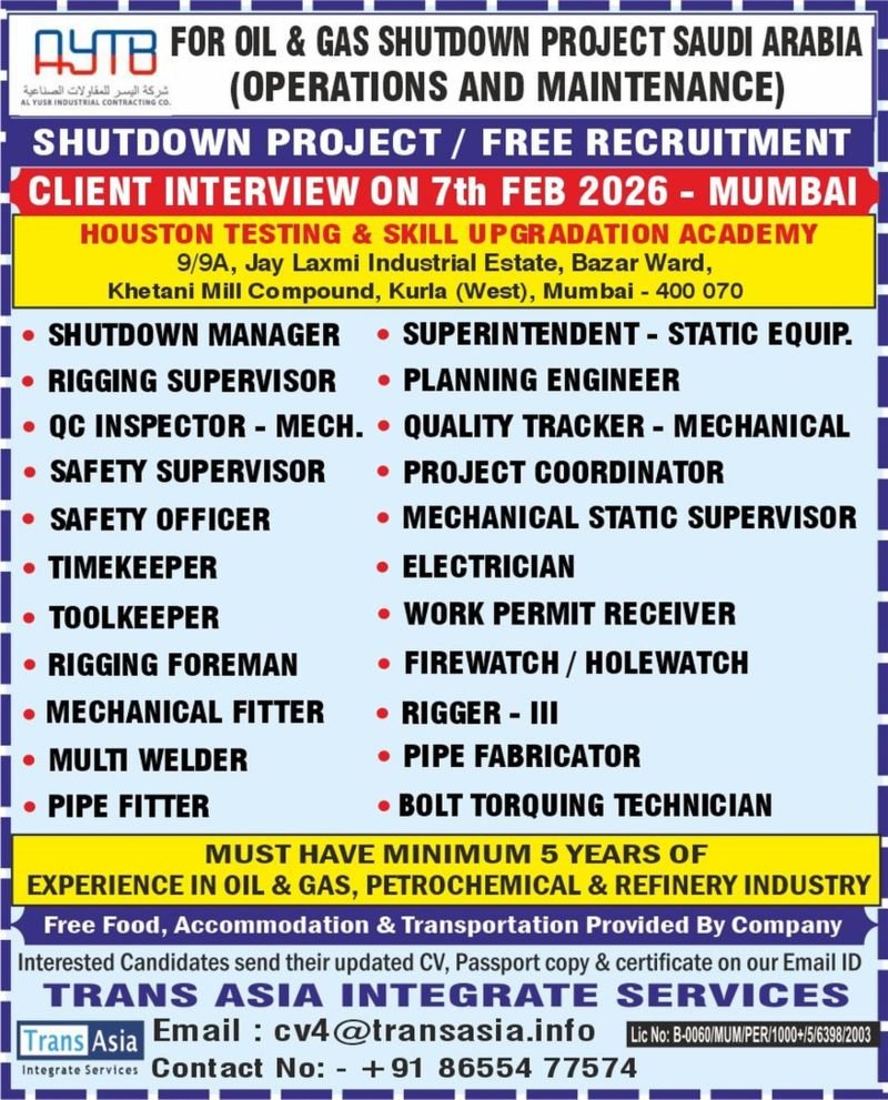 Saudi Arabia AYTB Operations & Maintenance Jobs - Apply 