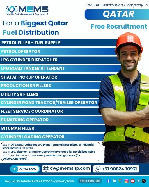 Qatar Fuel Distribution Jobs 2026 – Free Recruitment | Hiring for Major Fuel Company