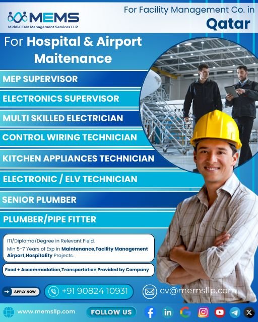 Qatar Facility Management Jobs 2026 – Hospital & Airport Maintenance Vacancies