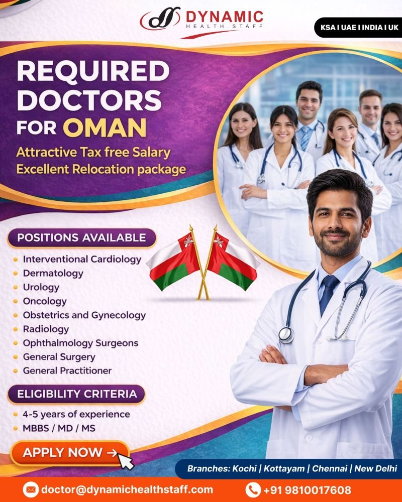 Hiring Doctors For Oman - Apply Now