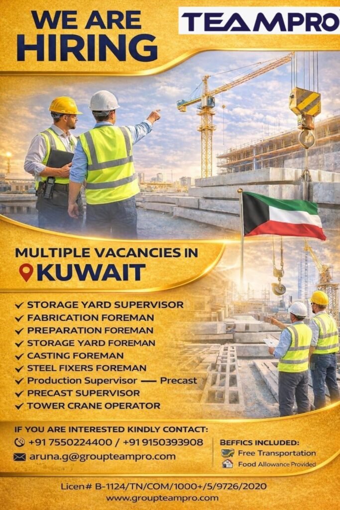 Multiple Job Vacancies For Kuwait - Apply Now