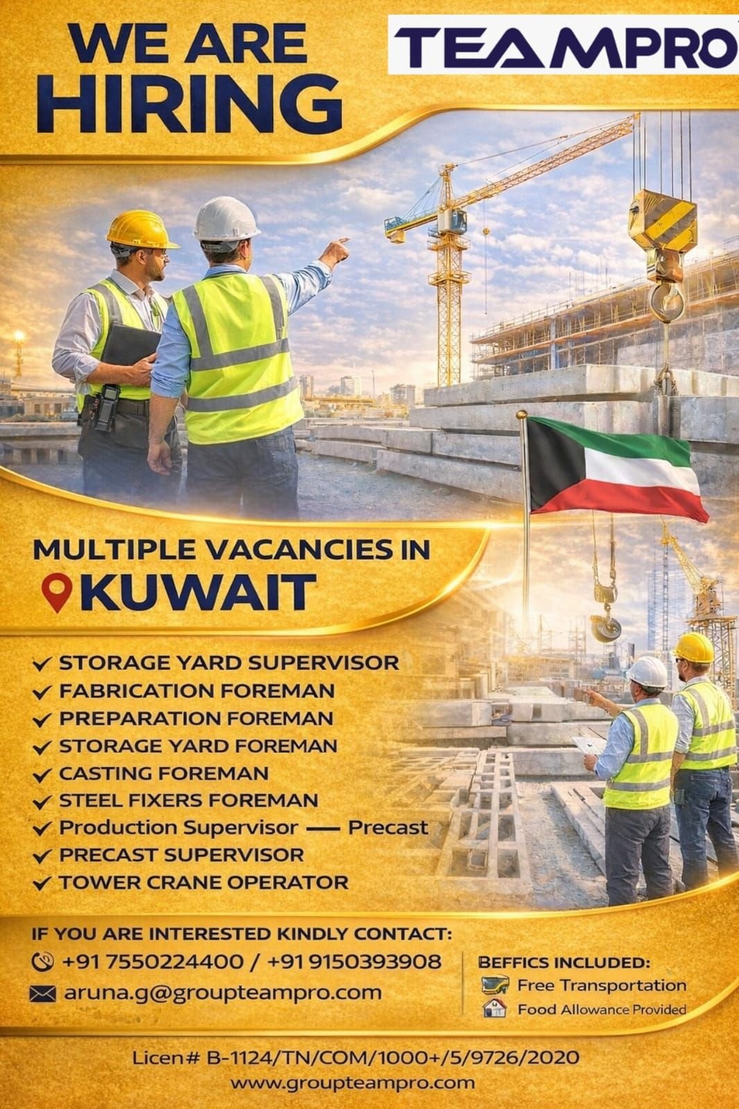 Multiple Job Vacancies For Kuwait - Apply Now