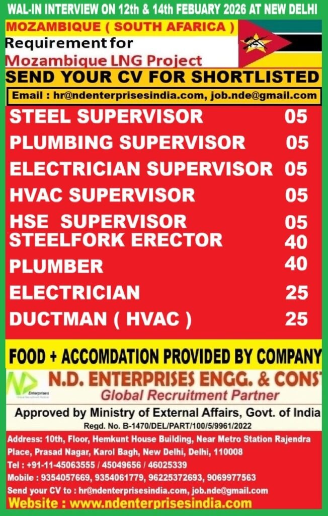 Mozambique LNG Project Jobs 2026 – Apply Today