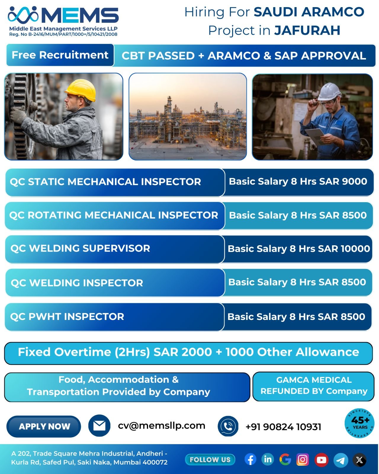 Saudi Aramco Jobs in Jafurah – Free Recruitment