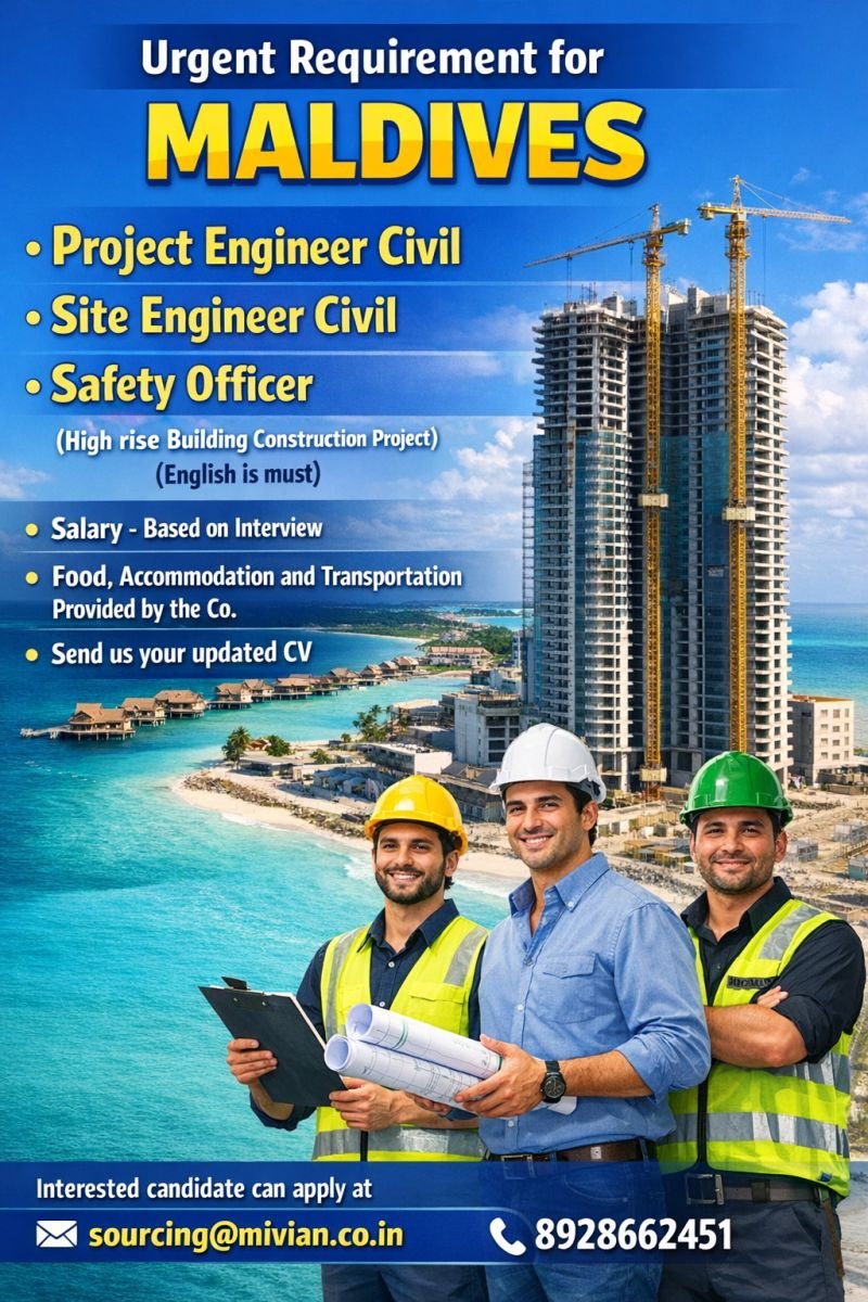 Maldives Construction Jobs 2026 | High-Rise Project