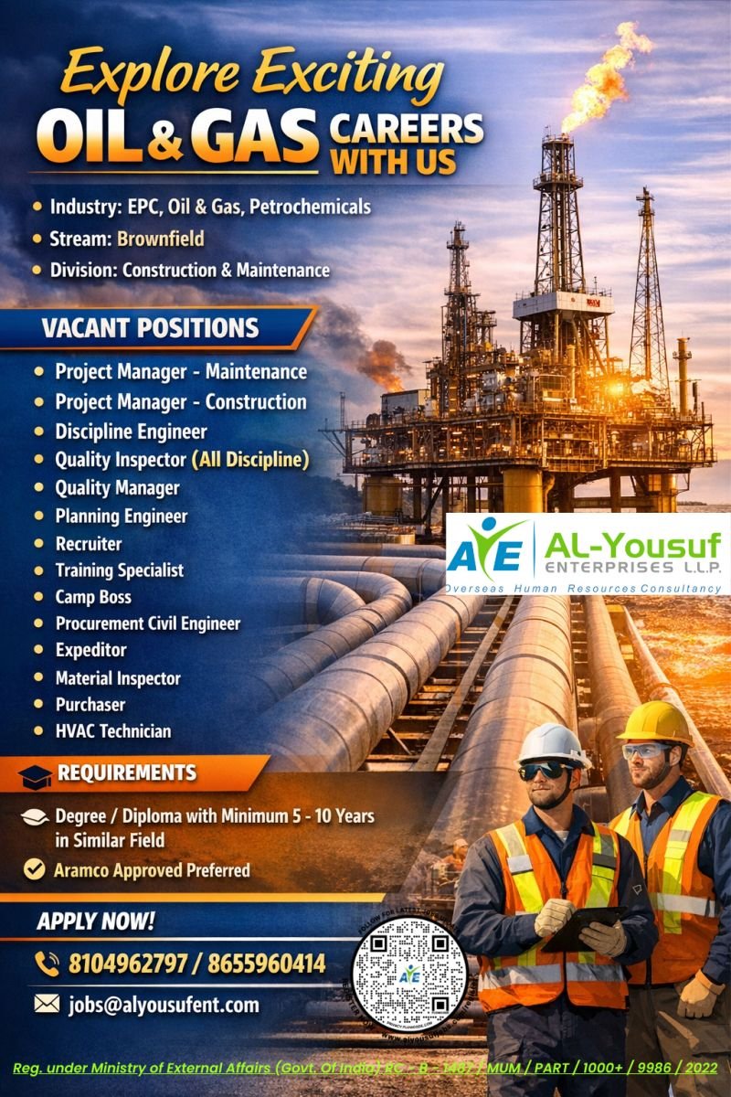Saudi Arabia : Exciting Oil & Gas Career Opportunities - Apply Today