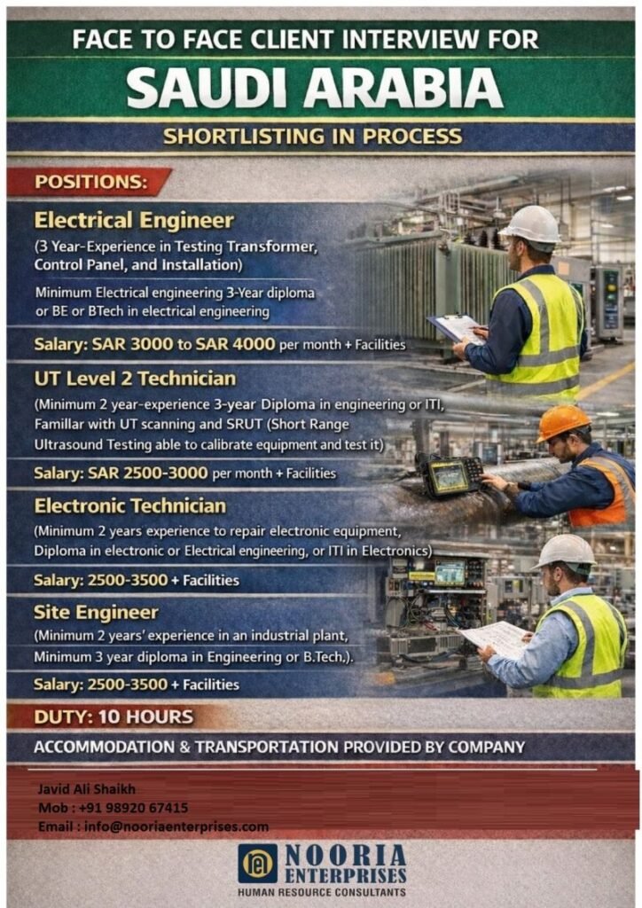 Saudi Arabia engineering jobs 2026 - Apply Now