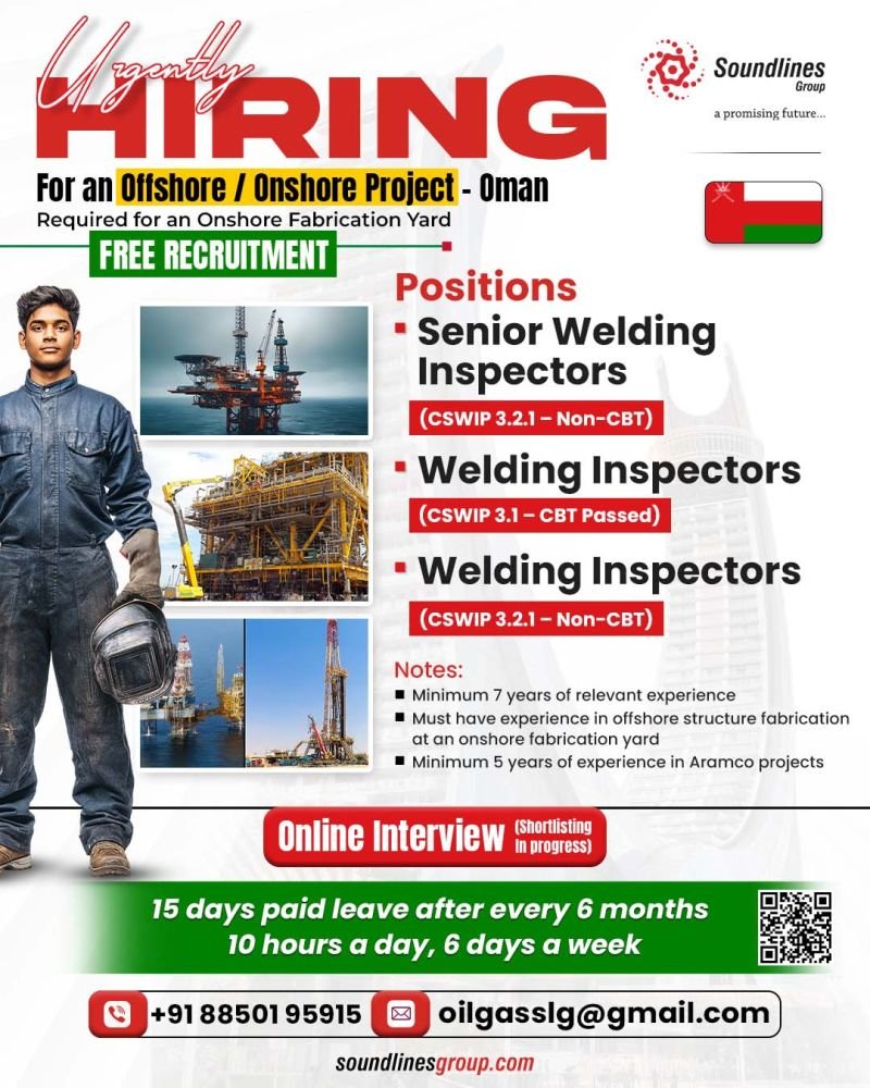 Hiring For an Offshore/ Onshore Project - Oman