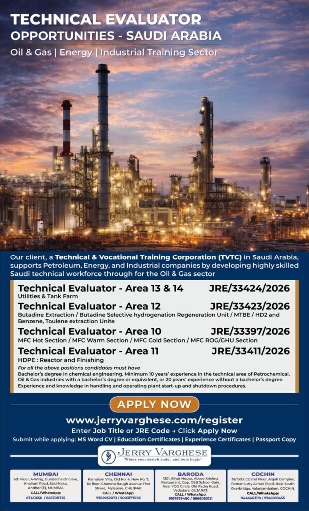 Hiring Technical Evaluator For Saudi Arabia 
