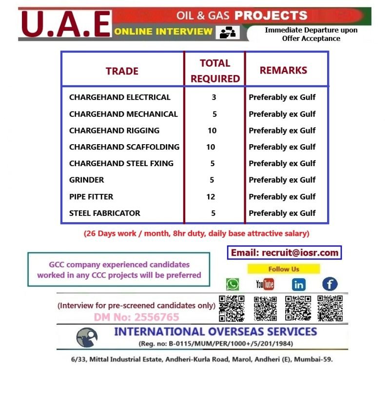 UAE Oil & Gas Job Vacancies 2026: Online interviews