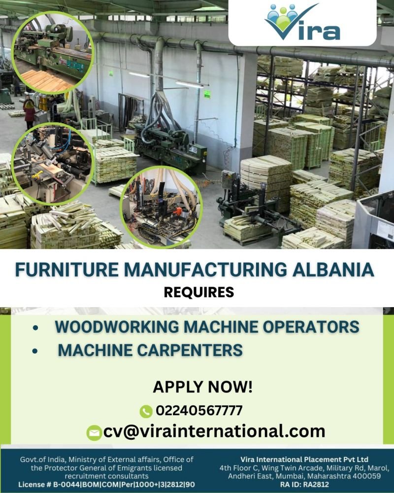 Job Opportunity Furniture Manufacturing in Albania - Apply Now