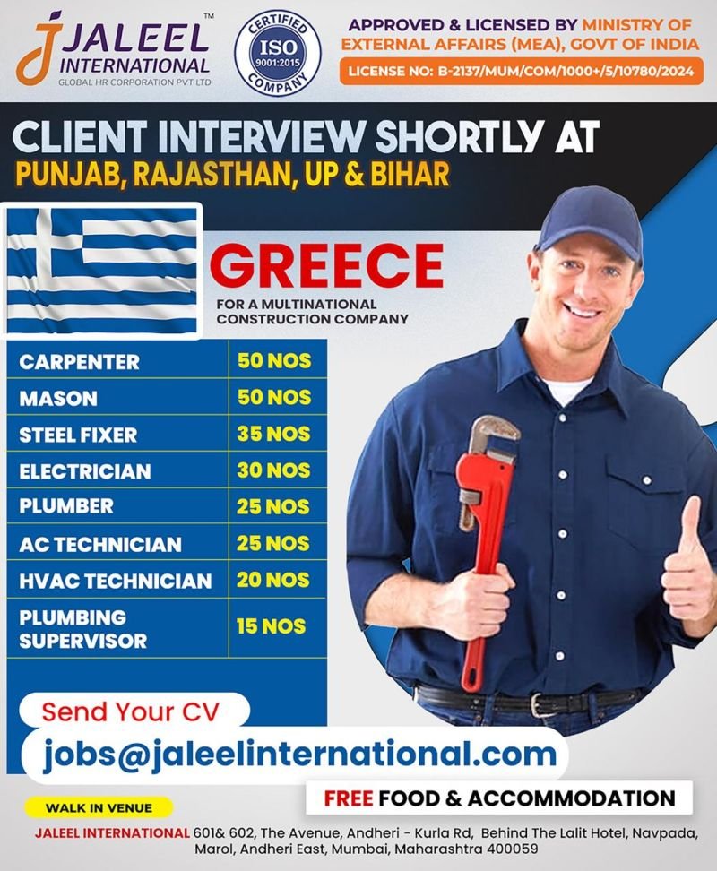 Hiring for Greece – Client Interviews Shortly - Apply Today