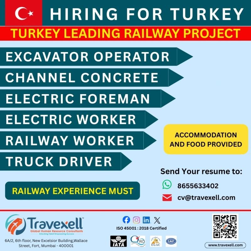 Job Opportunities in Turkey – Leading Railway Project 