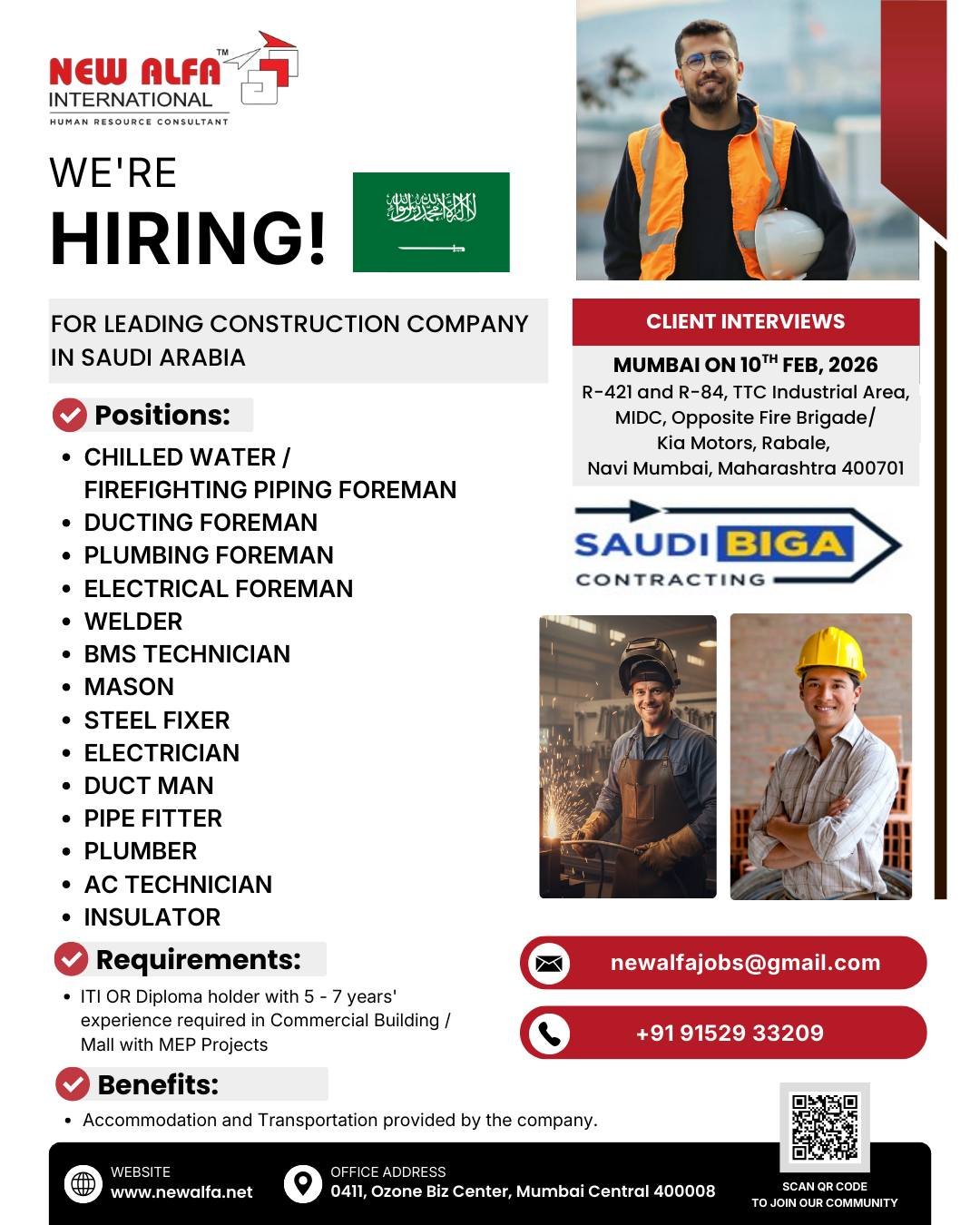 Saudi Arabia Construction Jobs 2026: Hiring For Saudi Biga Contracting