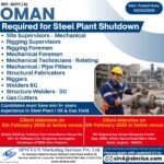 OMAN Steel Plant Shutdown Jobs - Apply Now