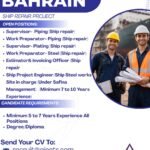 Hiring For Bahrain – Ship Repair Project - Apply Today