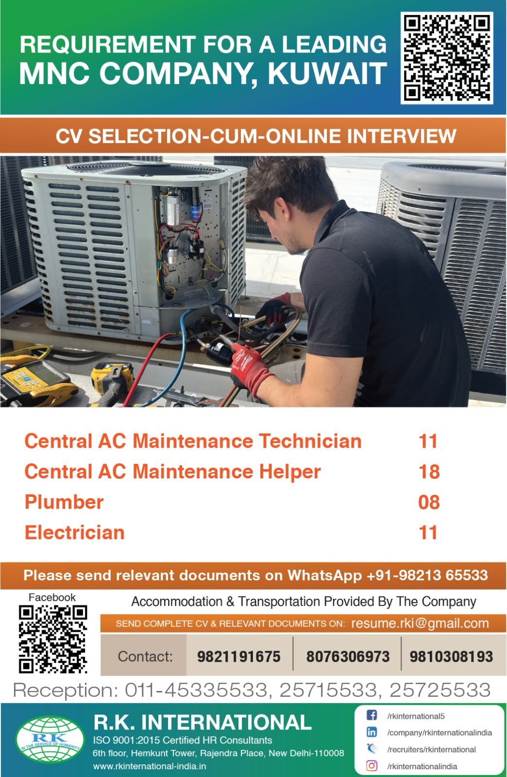 Large Nos. of Vacancy For Saudi Arabia & Kuwait - Apply Today