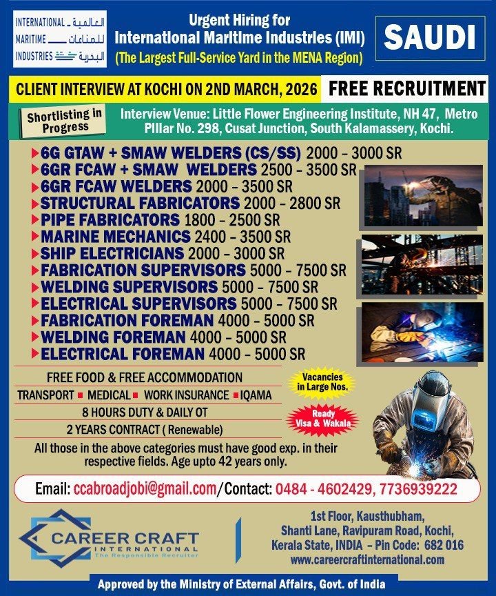 IMI Saudi Arabia Jobs 2026 – International Maritime Industries | Apply Now