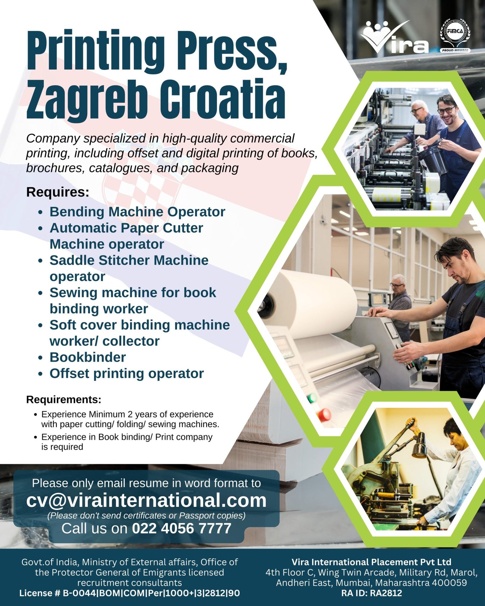 Printing Press Jobs in Zagreb, Croatia – Apply Now