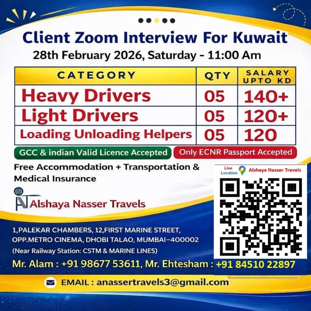 Hiring for Kuwait – Heavy & Light Driver Jobs 2026 | Apply Now