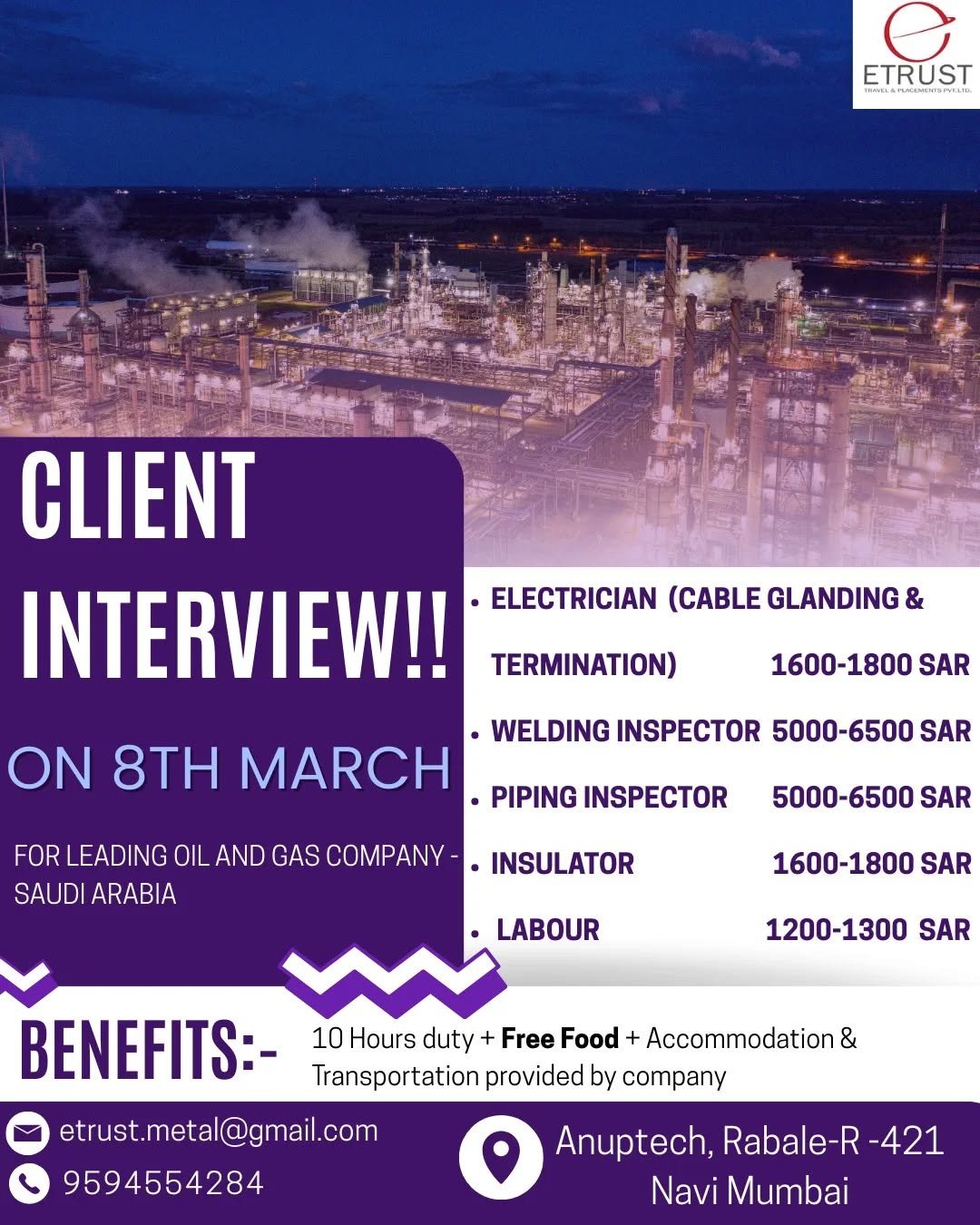 Saudi Arabia Oil & Gas Jobs 2026 – Urgent Hiring