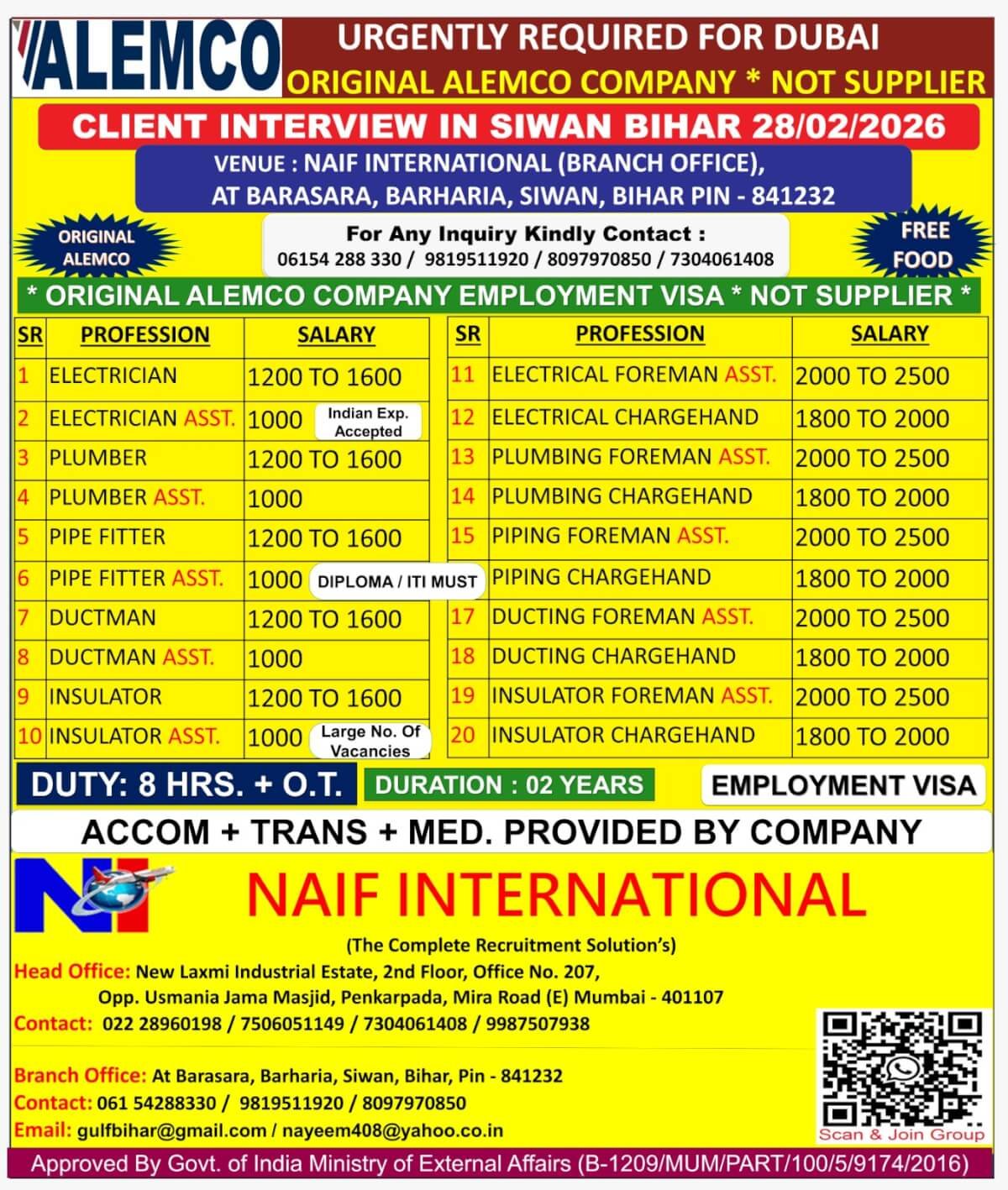 Urgent Dubai Jobs 2026 – ALEMCO Company Hiring | Apply Now
