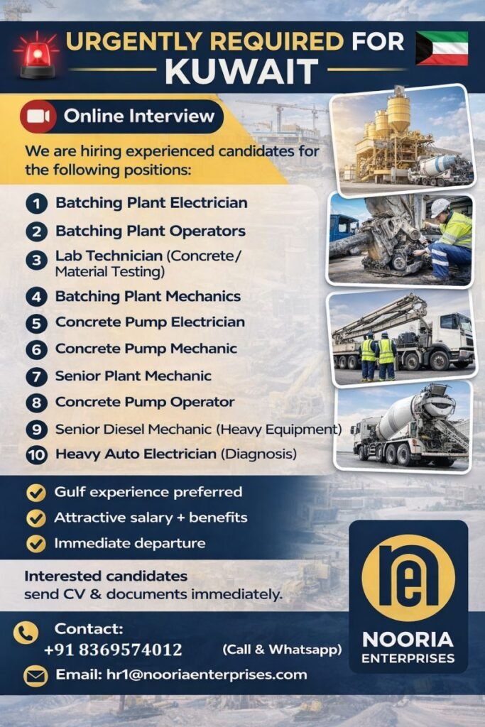 Kuwait : Urgent Recruitment For Reputed Company - Online Interview Kuwait : Urgent Recruitment For Reputed Company - Online Interview