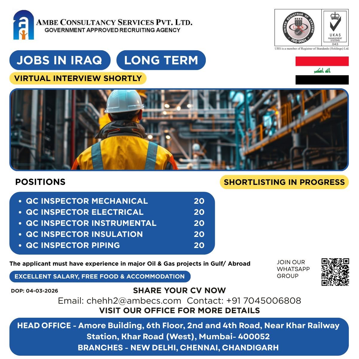 Jobs in Iraq | Long-Term Oil & Gas Opportunities - Apply Now