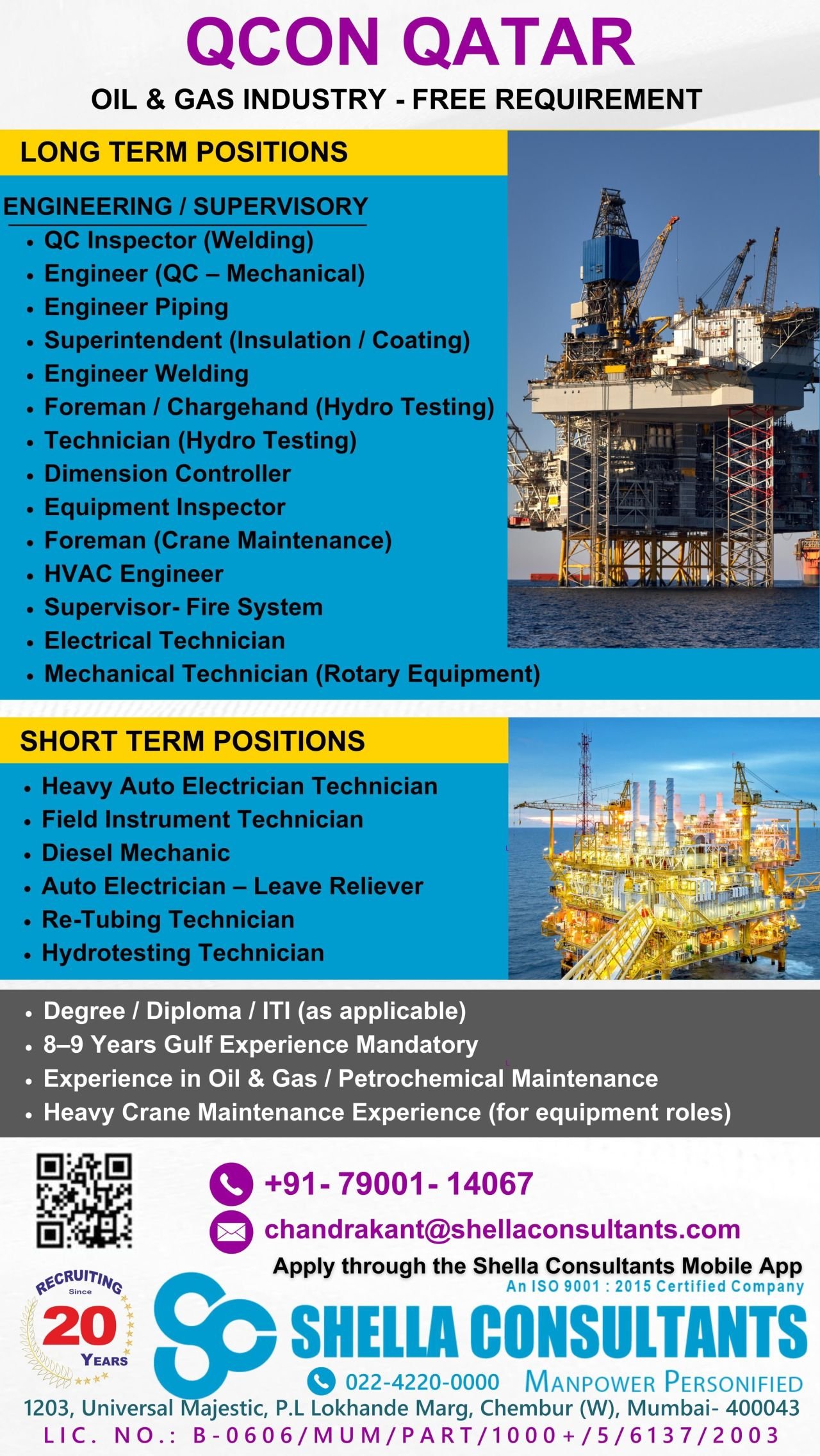 QCON Qatar Oil & Gas Jobs 2026: Engineering, Technician & QC Inspector Vacancies