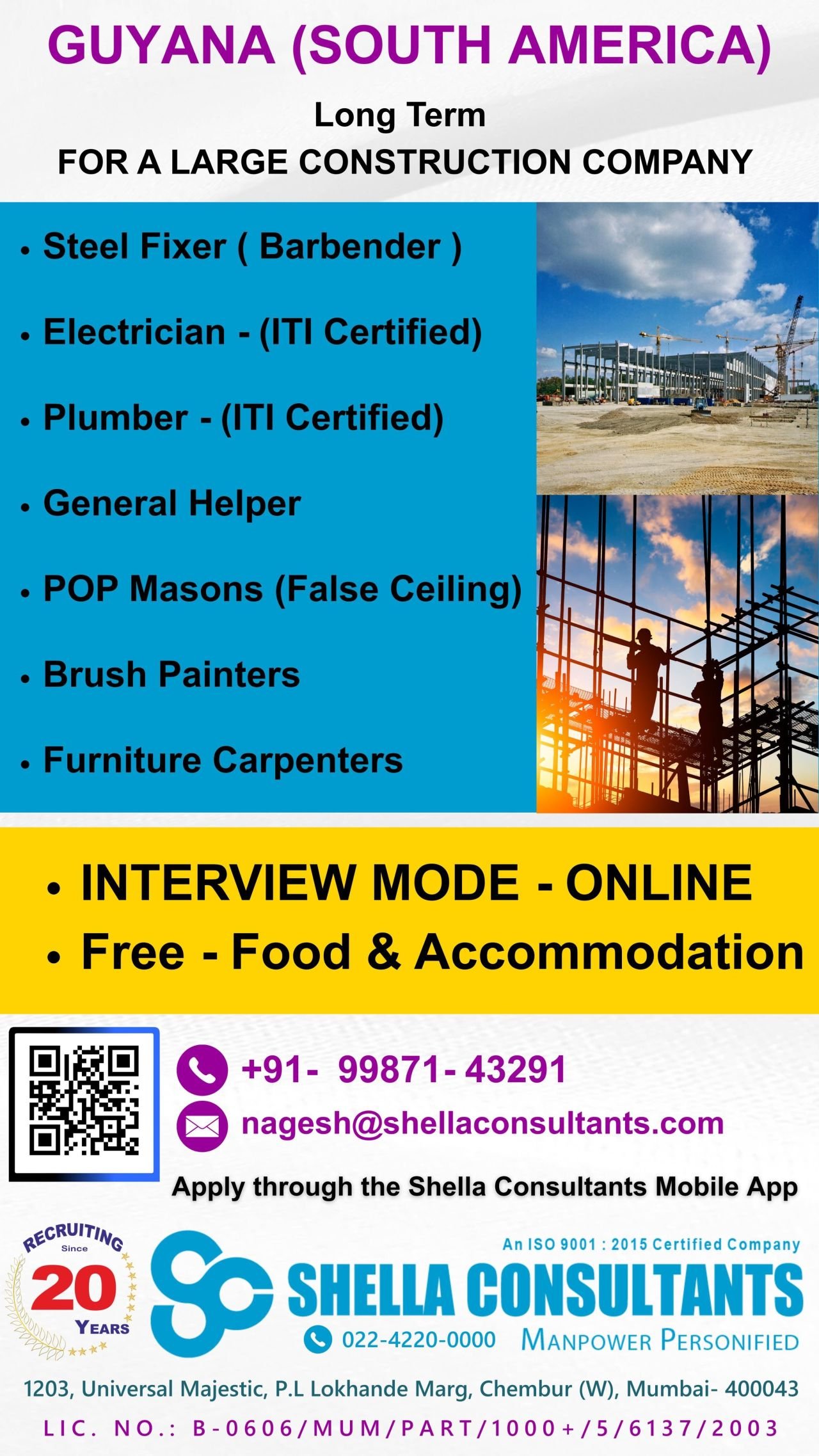 Guyana Jobs 2026: Hiring For A large construction company | Online Interview