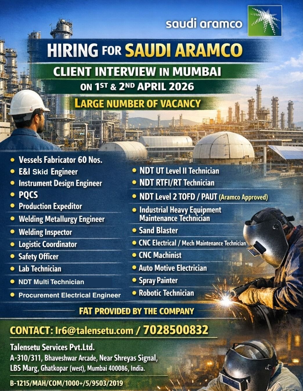 Saudi Aramco Jobs 2026 – Large Vacancies - Apply Today