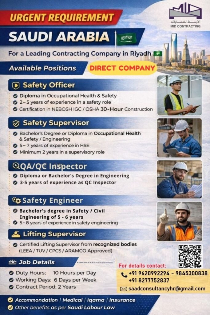 Saudi Arabia Jobs – Hiring For MID Contracting Company Saudi Arabia Jobs – Hiring For MID Contracting Company