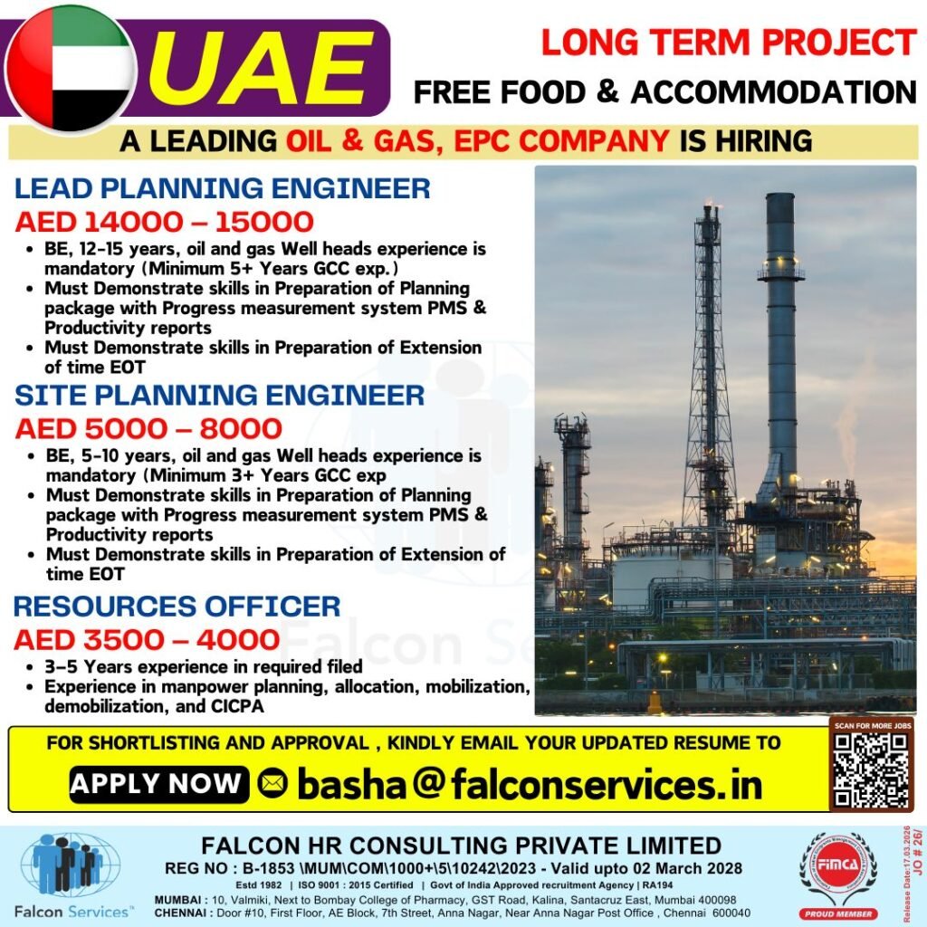 UAE Oil & Gas Jobs – Long-Term Project Opportunity