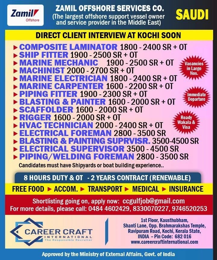 Saudi Arabia Offshore Jobs 2026 – Hiring For Zamil Offshore Services Co.