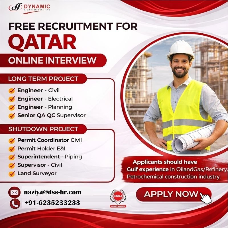 Hiring For Qatar Long Term & Short Term Requirements - Apply Now