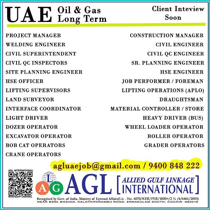 UAE Oil & Gas Jobs – Long Term Project Hiring 2026