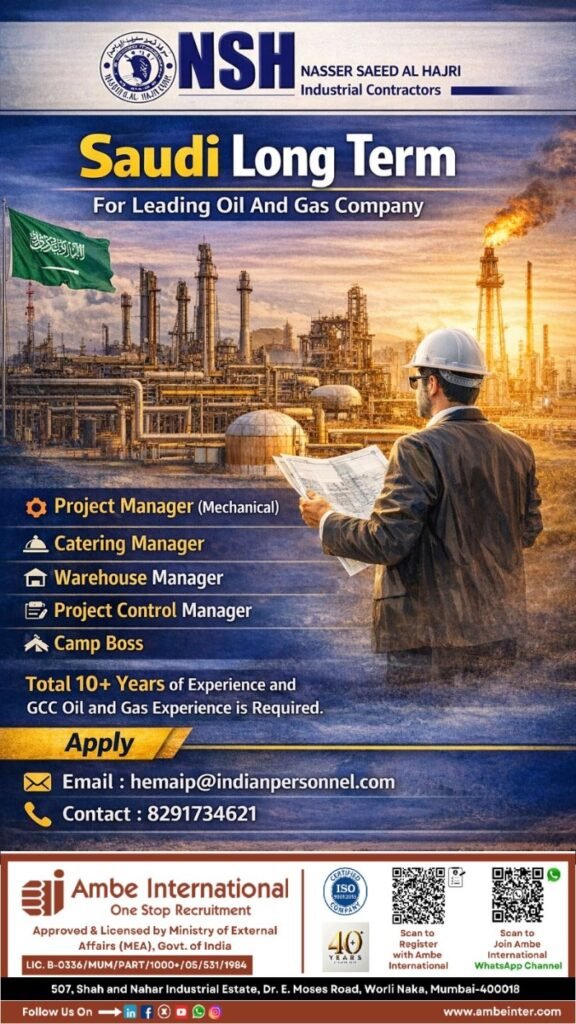 Saudi Arabia NSH Jobs – Long-Term Opportunity | Oil & Gas Sector Saudi Arabia NSH Jobs – Long-Term Opportunity | Oil & Gas Sector