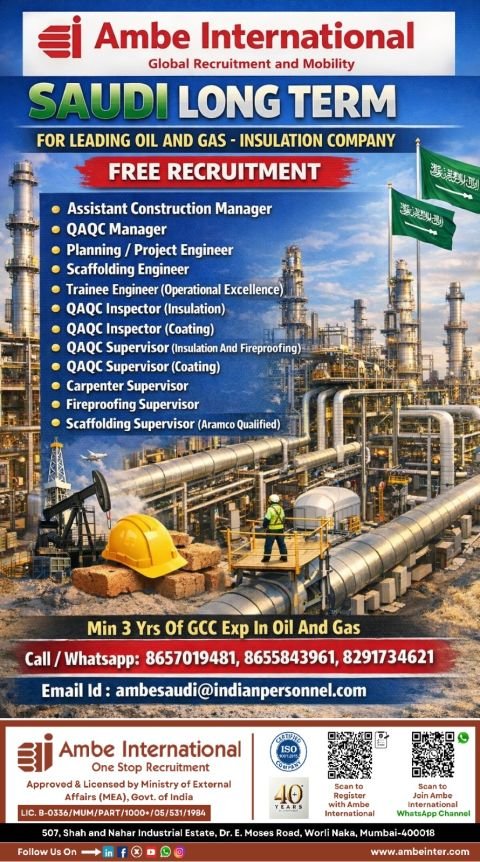 Saudi Arabia Oil and Gas Jobs – Free Recruitment Opportunity