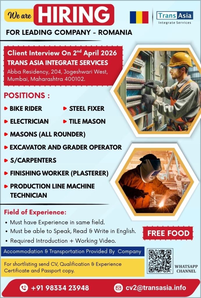 Job Opportunities in Romania – 2026 Recruitment Drive