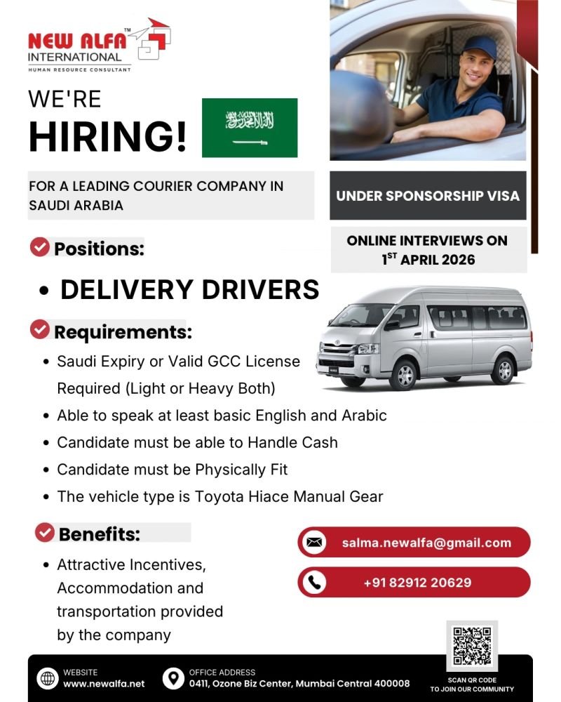 Hiring Delivery Drivers For Saudi Arabia Hiring Delivery Drivers For Saudi Arabia